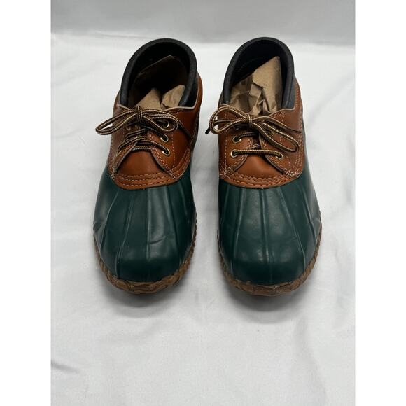 EDDIE BAUER Womens Duck Boots SIZE 10 Green LEATHER RAIN DUCK HUNTING Outdoor - Picture 4 of 9